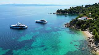 Agia Paraskevi Beach  Bay Skiathos June 23  DJI Mini 3 Pro [upl. by Arjan]