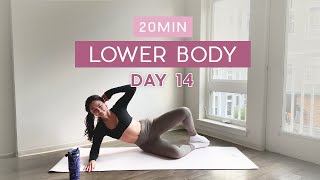 Day 14  1 Month Pilates Plan  20MIN Lower Body Sculpt  leg  booty burn [upl. by Ahsikyt]