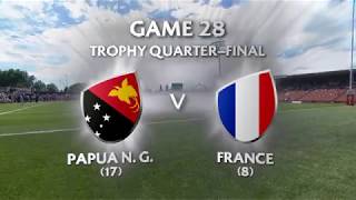 PNG v FRANCE I Trophy QF I HSBC World Rugby 7S Series2018 Hamilton [upl. by Joon]