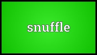 Snuffle Meaning [upl. by Assylem]