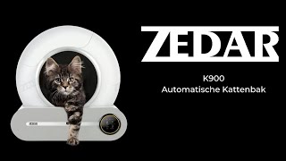 Zedar K900 Automatische Kattenbak  Zelfreinigende Kattenbak  Inclusief App [upl. by Concepcion]