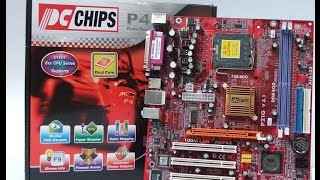 Motherboard Pcchips P21G V31 ChipSet VIA P4M800 Socket 775 Micro ATX Serial ATA RAID Review [upl. by Felder]