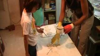 Art Lessons  Teaching Children To Paint With Encaustics [upl. by Esac]