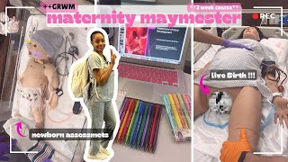 2 WEEK Maymester 🩺🤰🏽 GRWM  maternal  neonatal  sims lab  and more [upl. by Laud]