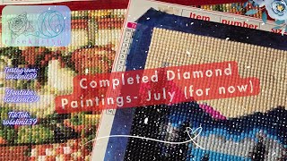 Roseknit39  Ep 118 Completed Diamond Paintings  July for now craft temu completed diycrafts [upl. by Austine]