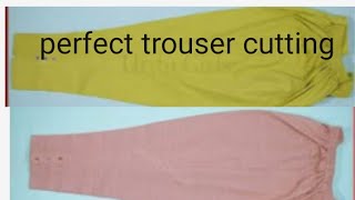 trouser ki cutting ka asan tariqa simple method of trouser cutting perfect cutting of trouser [upl. by Nerad109]