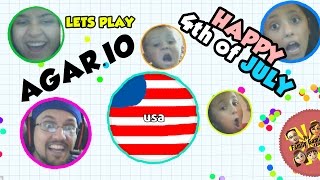 AGARIO FGTEEV FAMILY GAMEPLAY  HAPPY 4th of JULY GO USA [upl. by Esiuolyram]