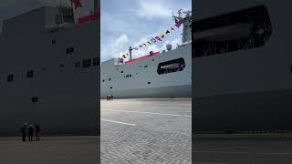 Chinese warship 999 docks in Sihanoukville for Golden Dragon military exercises with Cambodian Navy [upl. by Favin]