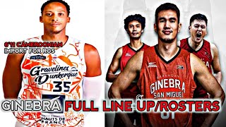 PANG MALAKASANG LINEUPROSTERS NG GINEBRA FOR 202425 PBA COMMISSIONERS CUP KUMUHA NG 611 IMPORT [upl. by Anilys]