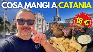 COSA MANGI A CATANIA CON 18€ SICILIA STREET FOOD TIPICO  Vincenzo Troisio [upl. by Aisetal]