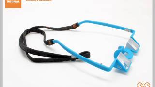 How to put a rope retainer to my belay glasses  Rock climbing [upl. by Burnsed]