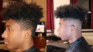 Curly High Top Taper Fade  Fuck Boy Haircut  HD [upl. by Dewain]