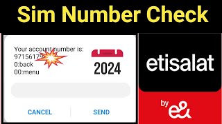 How to Check Etisalat Number  How do I know my Etisalat number How to check my SIM number in Dubai [upl. by Euphemiah240]