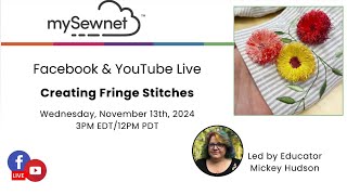 Creating Fringe Stitches [upl. by Austin]