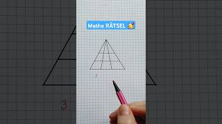 Wie viele Dreiecke RÄTSEL Auflösung 🤔😁 mathe endlichkapiert mathematikfee matherätsel rätsel [upl. by Fokos]