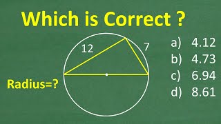 A triangle is inscribed in a circle – what’s the radius [upl. by Cirle]