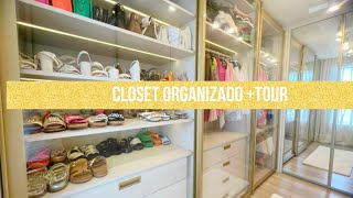 Organização completa no closet  tour detalhado [upl. by Ymaral]