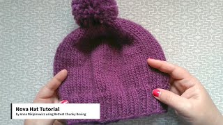 Nova Knitted Hat Tutorial [upl. by Adnohryt]