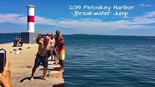 2019 Petoskey Harbor Breakwater Jump [upl. by Almeida79]