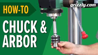 How To Install a Drill Press Chuck and Arbor [upl. by Lumbye]