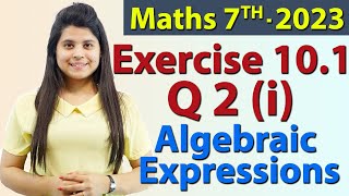 Q 2 i Ex 101  Algebraic Expressions  Chapter 10  Maths Class 7th  NCERT [upl. by Marcy]