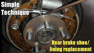 how to change rear brake shoe step by step tutorial tagalog [upl. by Accalia]