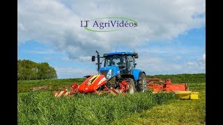 FAUCHAGE DE RAYGRASS  NEW HOLLAND  PÖTTINGER  ETA BUISSON  LT AgriVidéos [upl. by Annirok254]