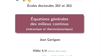 Eq générales de la MMC 44 JGarrigues AMUECMLMA [upl. by Keraj]