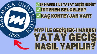 Marmaraya Yatay Geçiş   Myp ile Geçiş  GANO Not Ortalamasıyla Yatay Geçiş  TÜM DETAYLAR [upl. by Enilec]