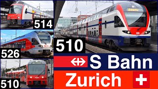 S Bahn in Zurich Departure Arrival Pass [upl. by Edmanda]