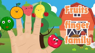 Fruits finger family 🎶  English learning songs for kids  cartoon video [upl. by Engapmahc420]