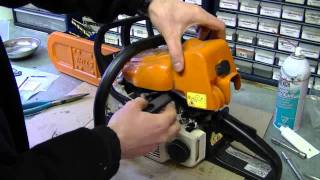 HOW TO  Carburetor amp Fuel Line Repair on STIHL 017 MS170 018 M180 Chainsaw Part 33 [upl. by Suilenroc857]