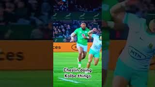 Cheslin Kolbe try Bokke vs Ireland 24 [upl. by Major]