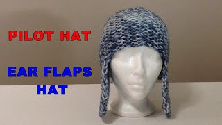 PILOT HAT ROUND LOOM  EAR FLAPS HAT [upl. by Anayet432]