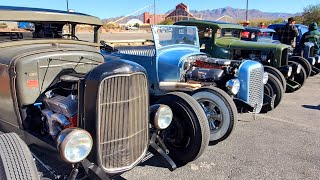 Shifters 30th Anniversary Car Show  Hot rods classics buckets 11122022  Primm Nevada [upl. by Akinoj]