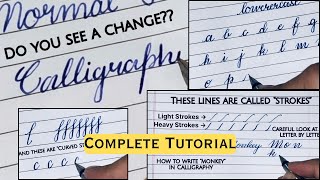 How to Calligraphy with Fountain Pen  From Basics [upl. by Shig280]