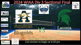 Aquinas vs Laconia WIAA Div 3 Sectional Final 110224 [upl. by Maia]