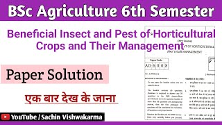 beneficial insects and pest of horticultural crops and their management objective question in hindi [upl. by Twum]