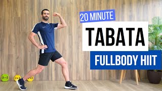 20 MIN FULLBODY HIIT TABATA  CARDIO  NO MATERIAL  HOMEWORKOUT  INTENSITY ★★☆☆☆ [upl. by Adaj603]