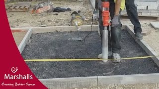 Installing a Type A Marshalls Priora permeable pavement  MarshallsTV [upl. by Aliwt]