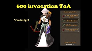 OSRS Tombs of Amascut 600 invocation solo 50m budget run [upl. by Irep151]