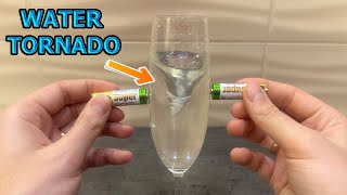 How to make a water tornado using two AA batteries [upl. by Aseefan568]