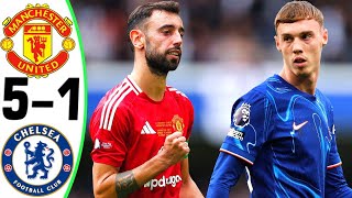 Manchester United vs Chelsea 51  All Goals and Highlights  2024 🔥 BRUNO [upl. by Alithia]