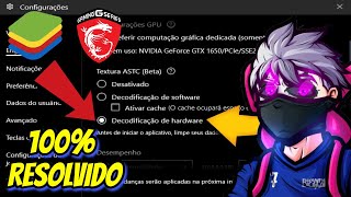 COMO ATIVAR A DECODIFICAÇÃO DE HARDWARE NO EMULADOR BLUESTACKS E MSI  PROBLEMA 100 RESOLVIDO [upl. by Dnalerb]