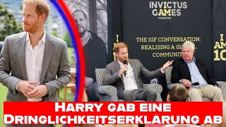 Prinz Harry hat nach seiner Ankunft in London eine Eilmeldung abgegeben [upl. by Gerri170]