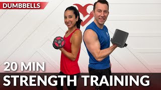 20 Min Strength Training at Home  No Repeat Full Body Dumbbell Workout for Women amp Men with Weights [upl. by Dranyer]