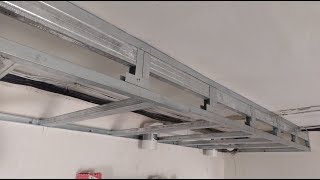 короб из гипсокартона для натяжного потолка усиленный Plasterboard installation [upl. by Kinson]