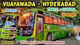 TSRTC eGARUDA🔥VIJAYAWADA  HYDERABAD Cabin Ride Fastest bus ksrtc tsrtc hyderabad race bs6 [upl. by Asertal]