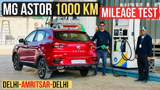 MG ASTOR 1000 KM Mileage Test  The Most Advance MidSize SUV [upl. by Akcinat]