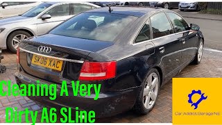 AutoGlym Polar Demonstration Mud Covered Audi A6 S Line TDI V6 Snow Foam Valet  Wash [upl. by Zuliram]